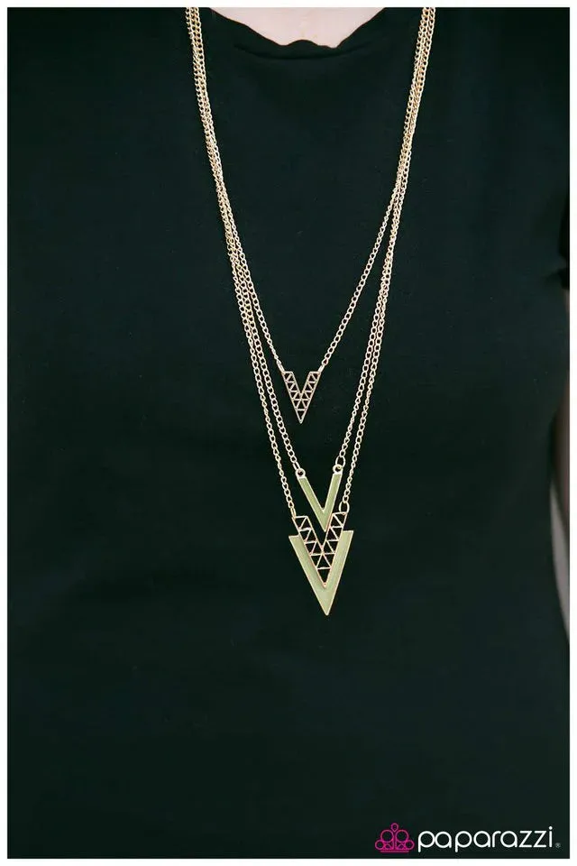 Paparazzi Necklace ~ Run Like The Wind - Green