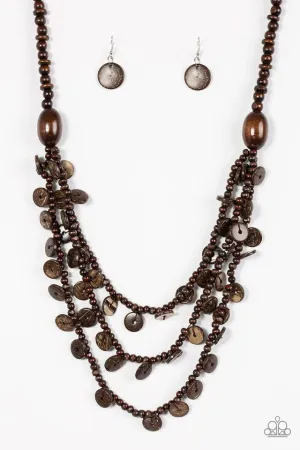 Paparazzi Necklace ~ Safari Samba - Brown