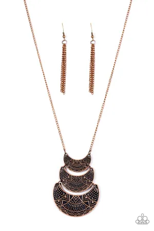 Paparazzi Necklace ~ Too Much Too MOON - Copper