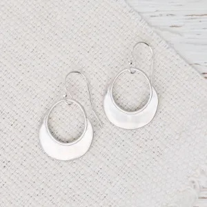 Petite Teardrop Circle Earrings