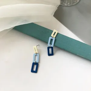 Rectangle Chain Earrings