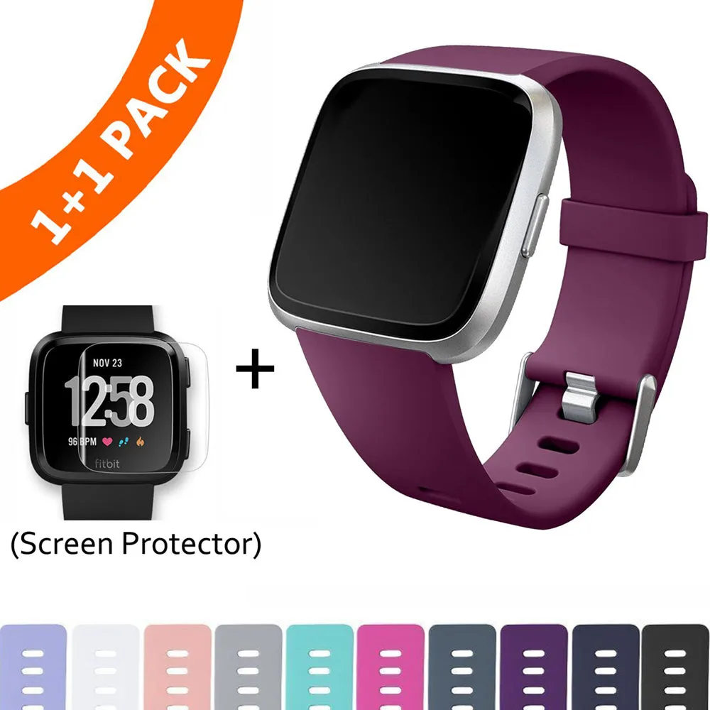 Replacement Band For Fitbit Versa/Versa Lite Starp Soft Silicone Waterproof Wrist Accessories Strap For Fit bit Versa Bracelet