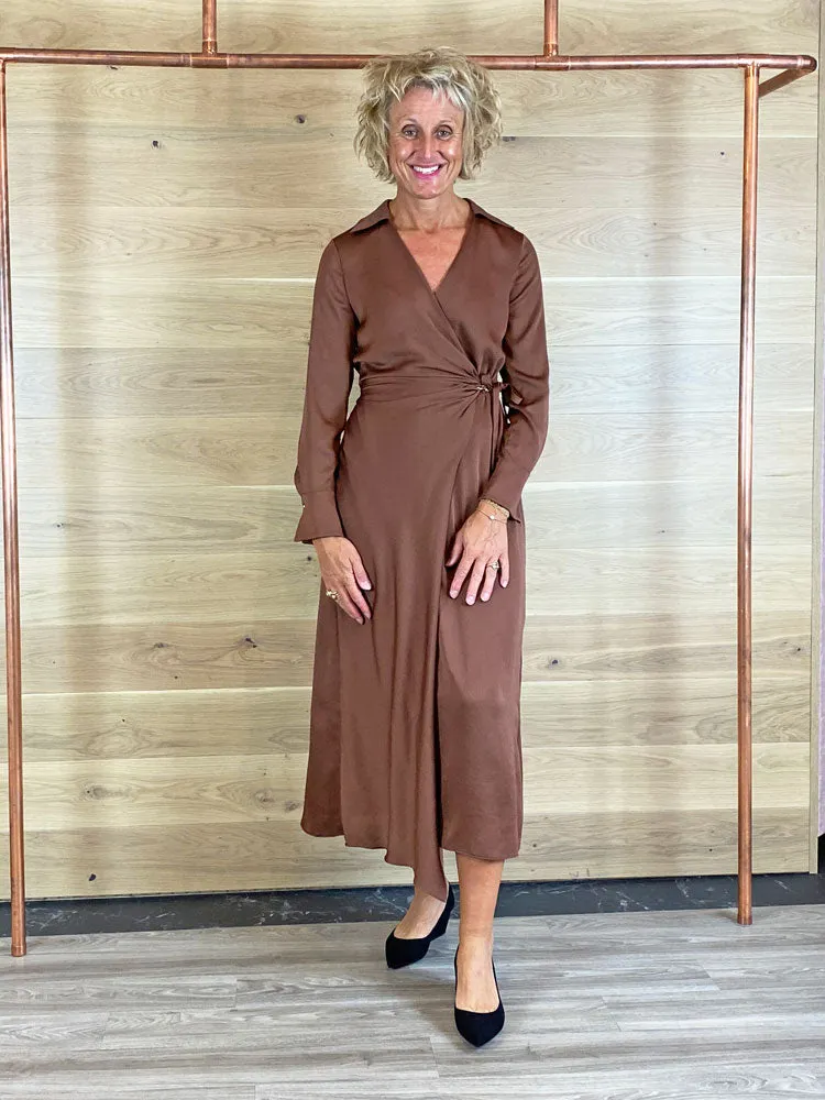 Riani Wrap Dress Toffee