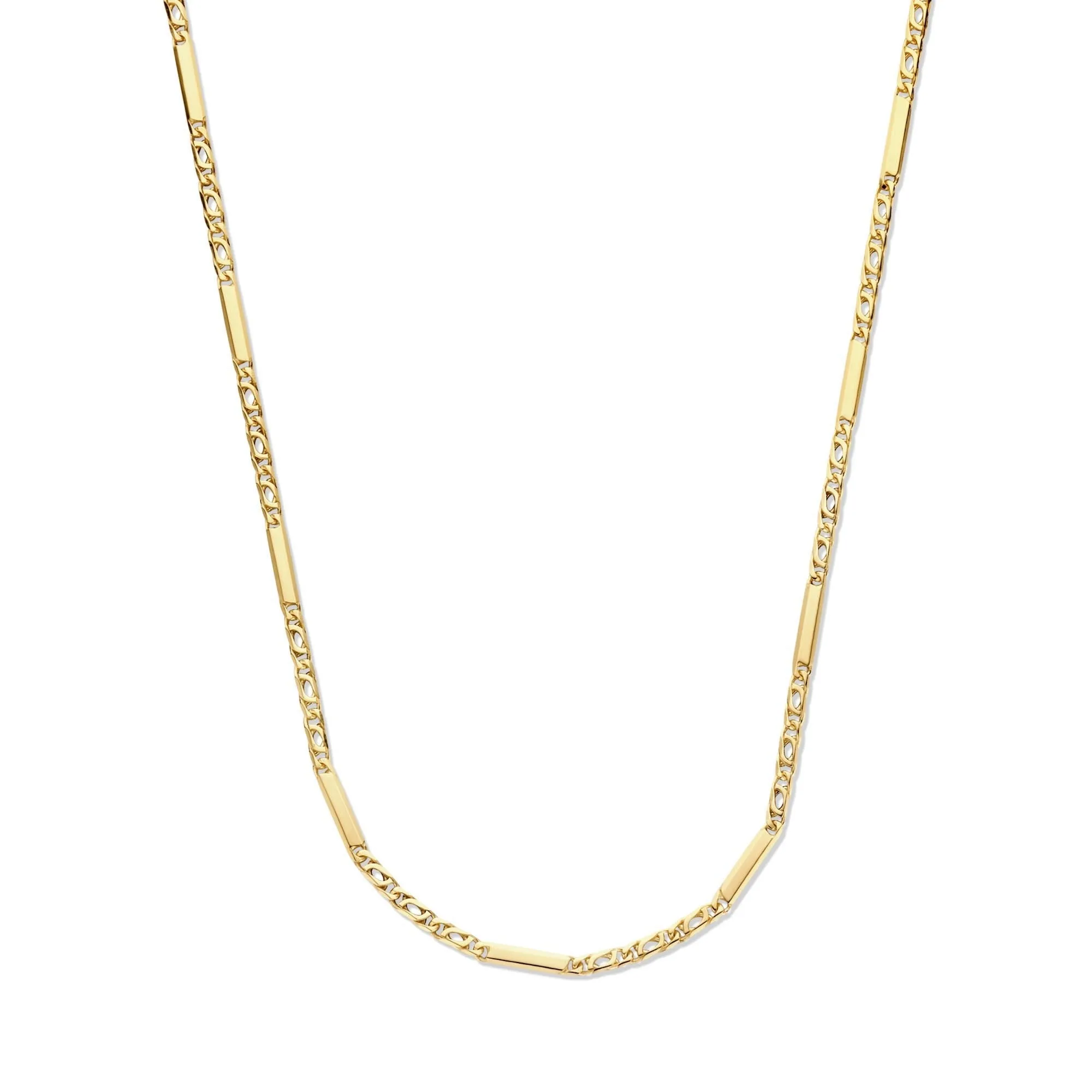 Rivoli Alice 14 karat gold link necklace with royal link and rods