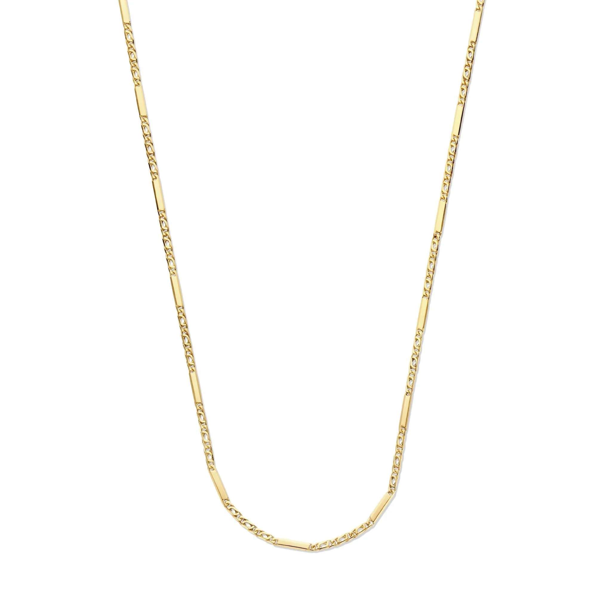 Rivoli Alice 14 karat gold link necklace with royal link and rods