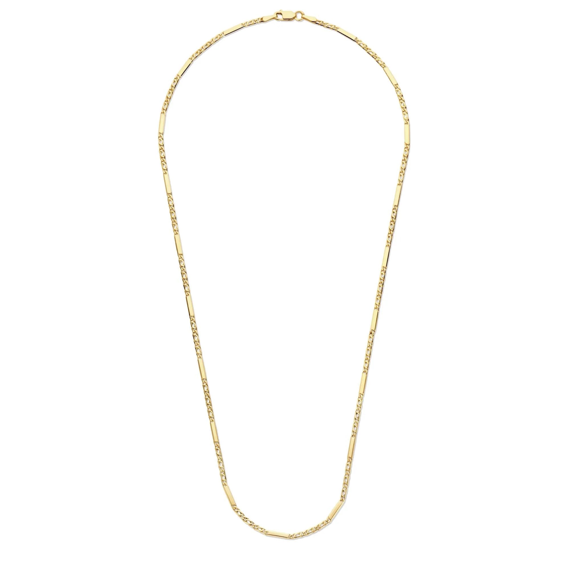 Rivoli Alice 14 karat gold link necklace with royal link and rods