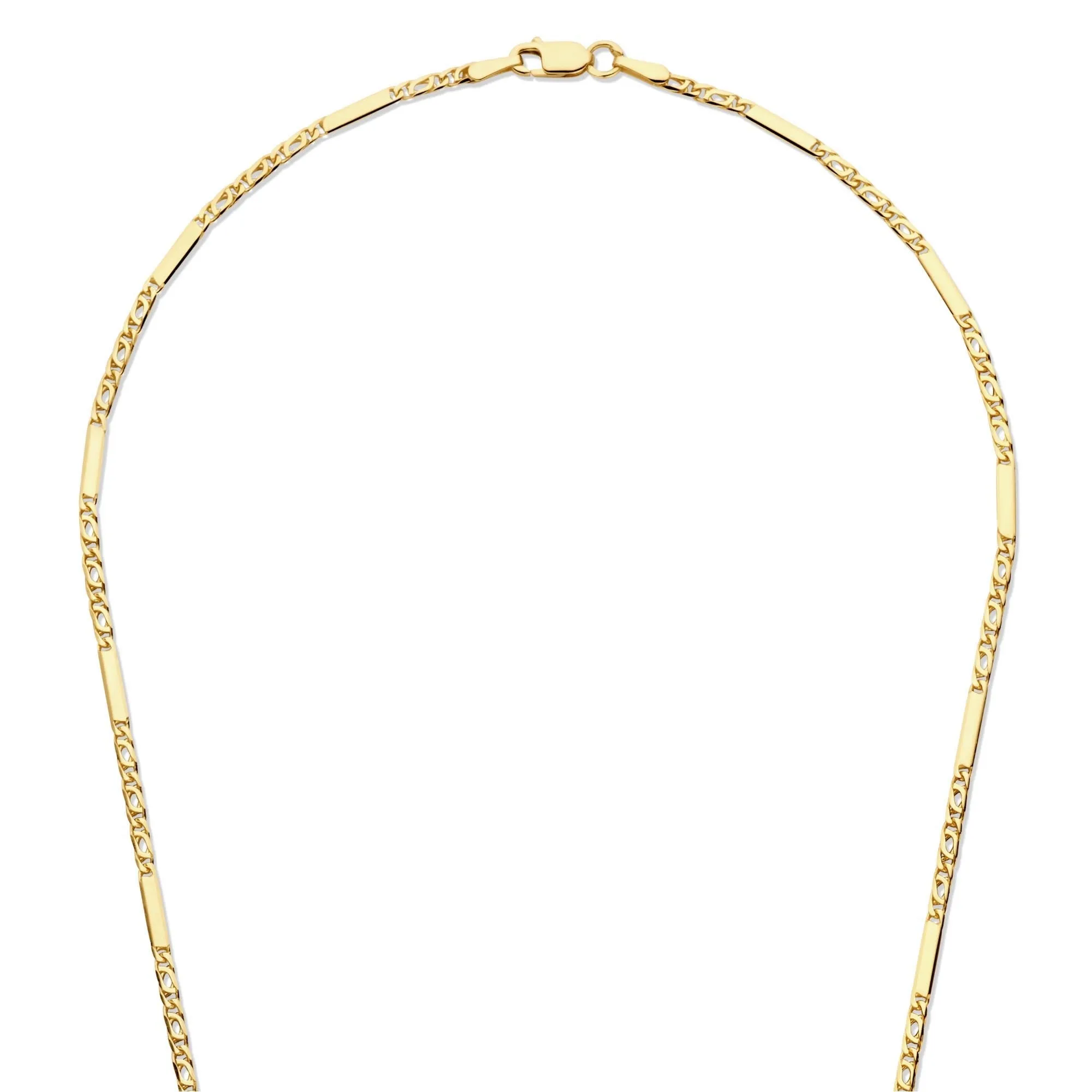 Rivoli Alice 14 karat gold link necklace with royal link and rods