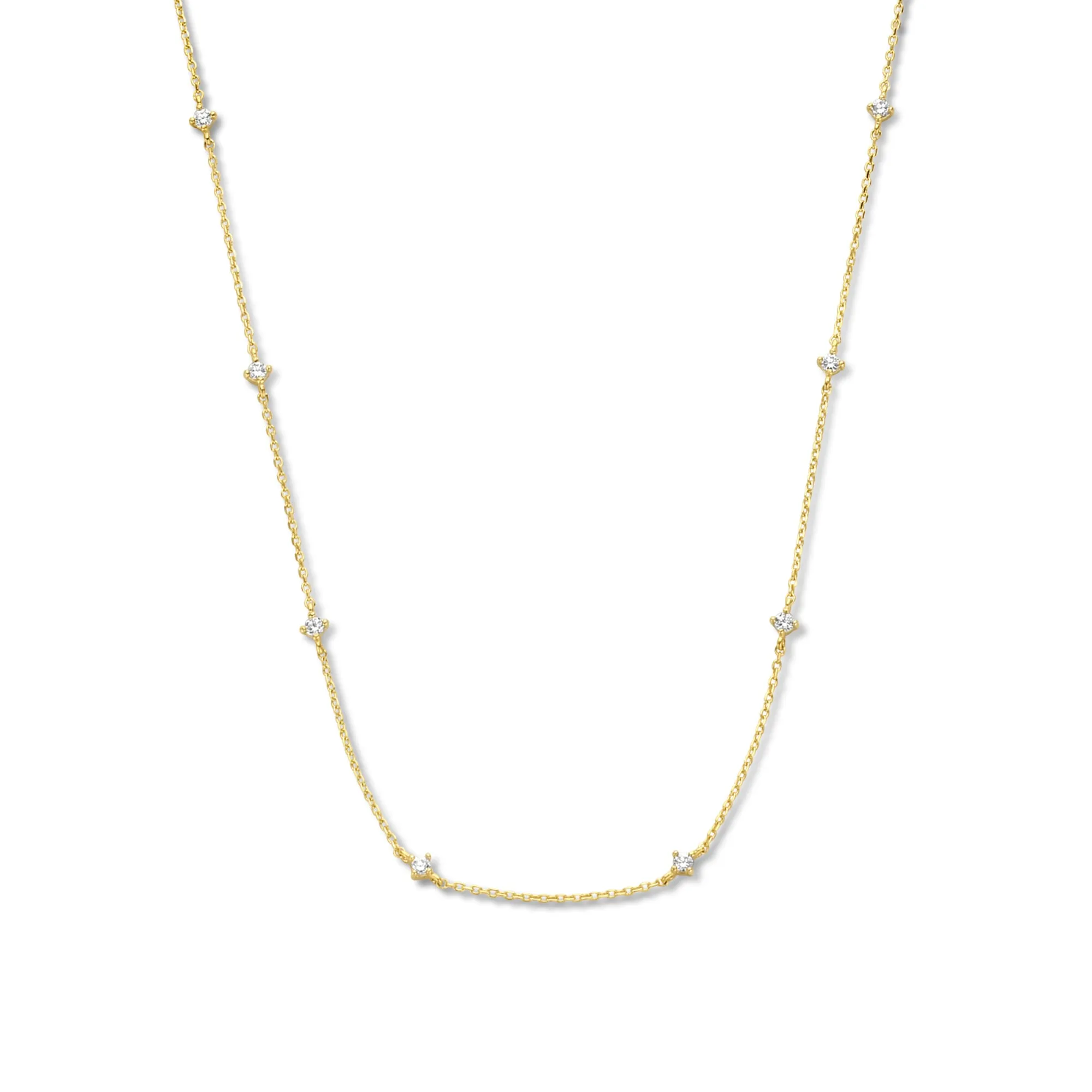 Rivoli Esmée 14 karat gold necklace with zirconia stones