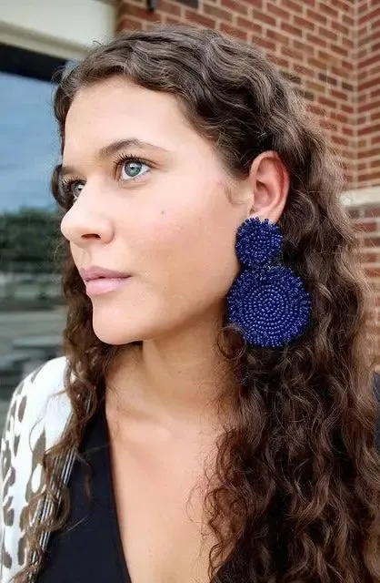 Seed Bead Circle Earrings