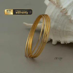 SG101531 - Gold Plated Thin Size Daily Wearable Bangles