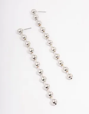 Silver Ball Chain Drop Earrings