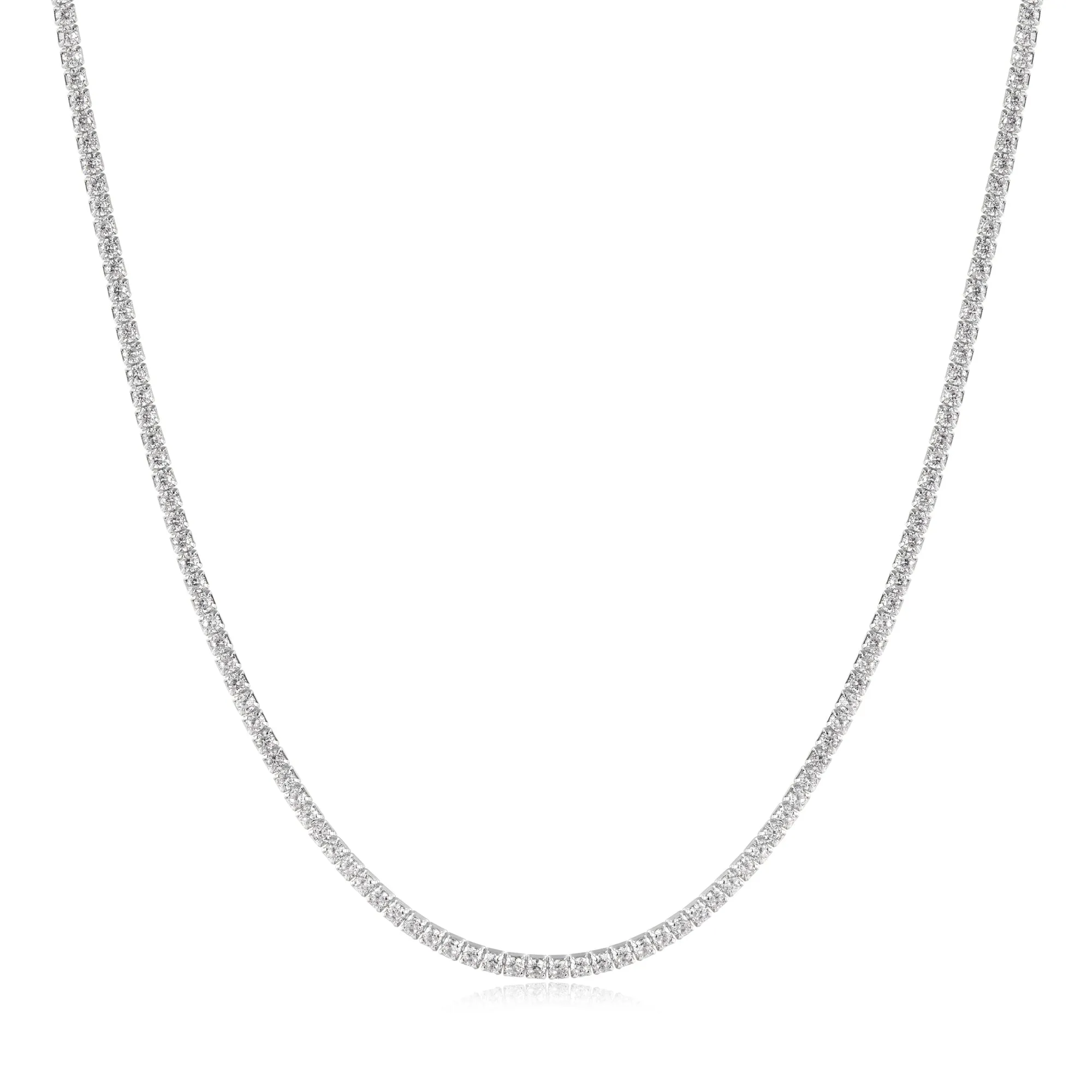 Silver Pavé Necklace