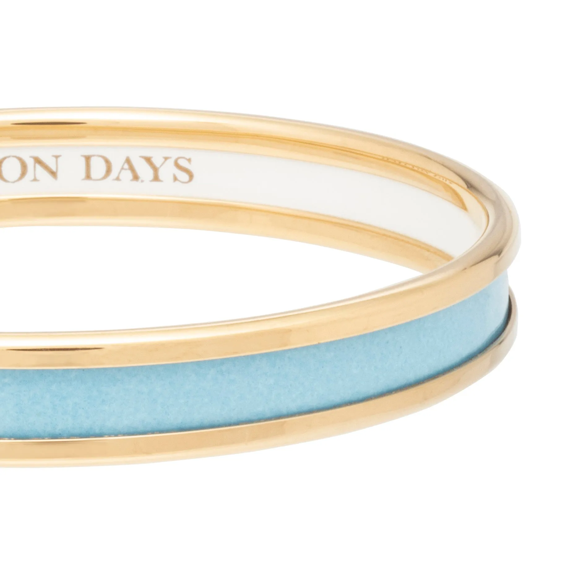 Skinny Forget-Me-Not & Gold Enamel Bangle