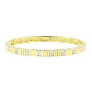 Sleek Pavé Hinge Bangle