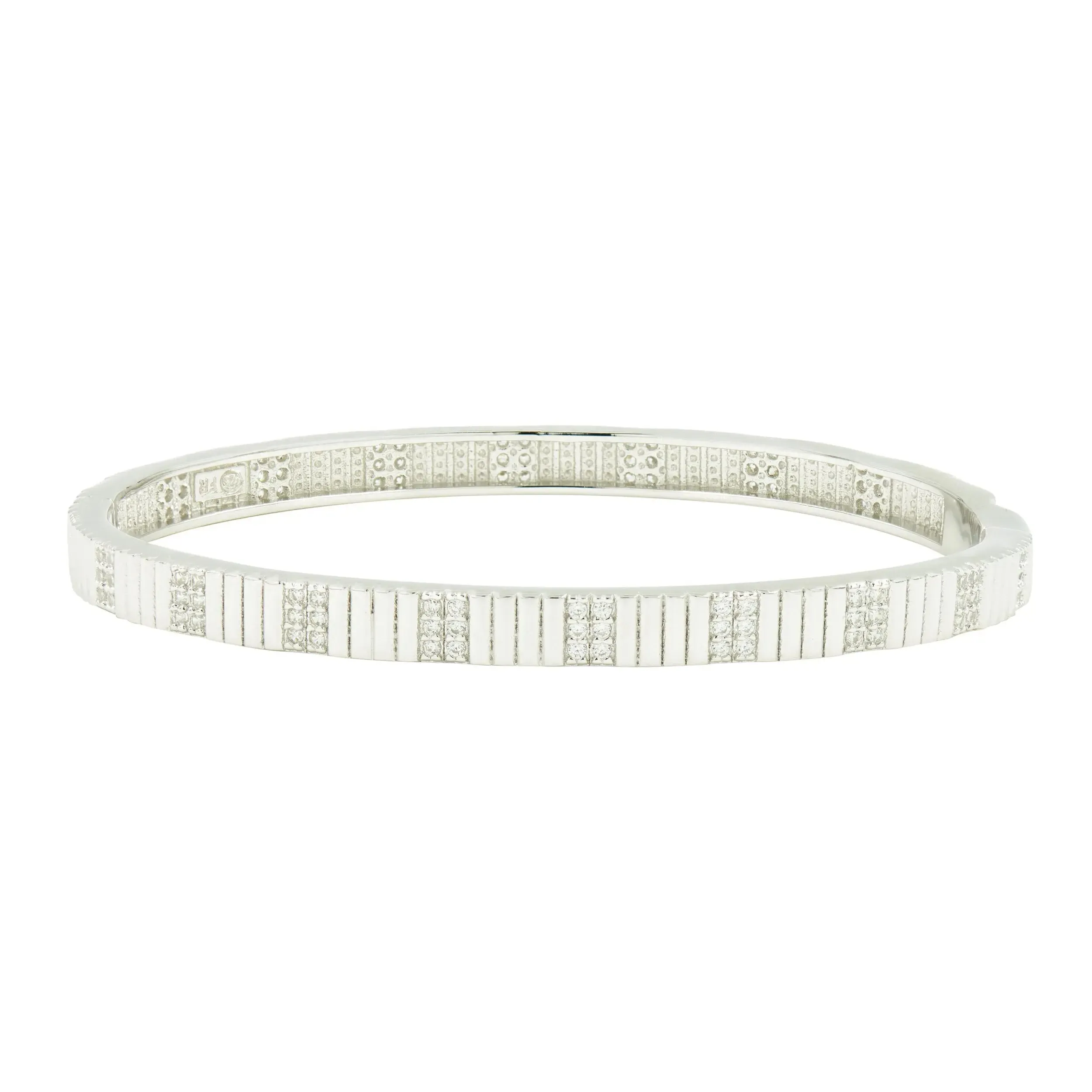 Sleek Pavé Hinge Bangle