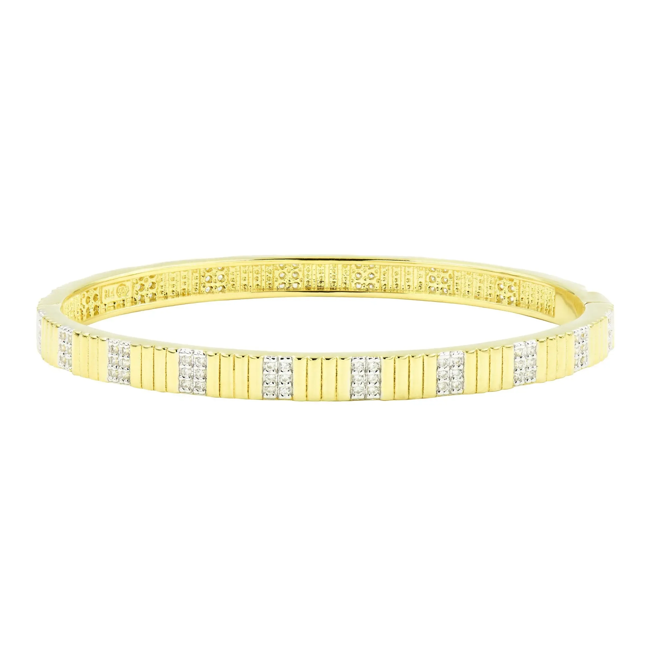 Sleek Pavé Hinge Bangle