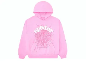 Sp5der - OG Web Hoodie - Light Pink