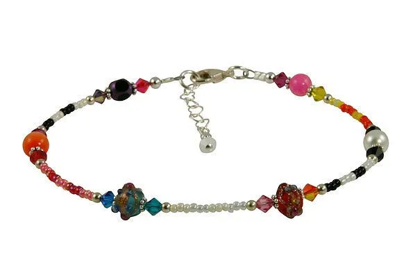 Sterling All Jazzed Up Aphrodite Beaded Anklet