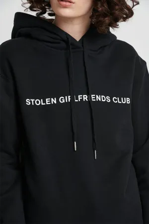 Stolen Girlfriends Club Texrt Logo Black Hoodie