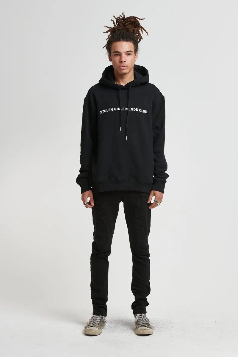 Stolen Girlfriends Club Texrt Logo Black Hoodie