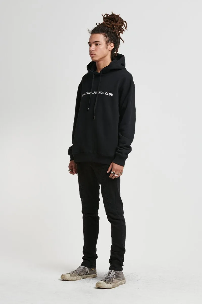 Stolen Girlfriends Club Texrt Logo Black Hoodie