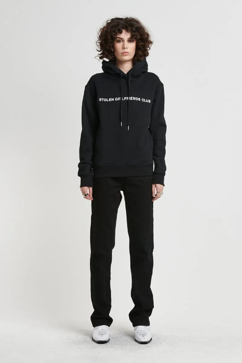 Stolen Girlfriends Club Texrt Logo Black Hoodie