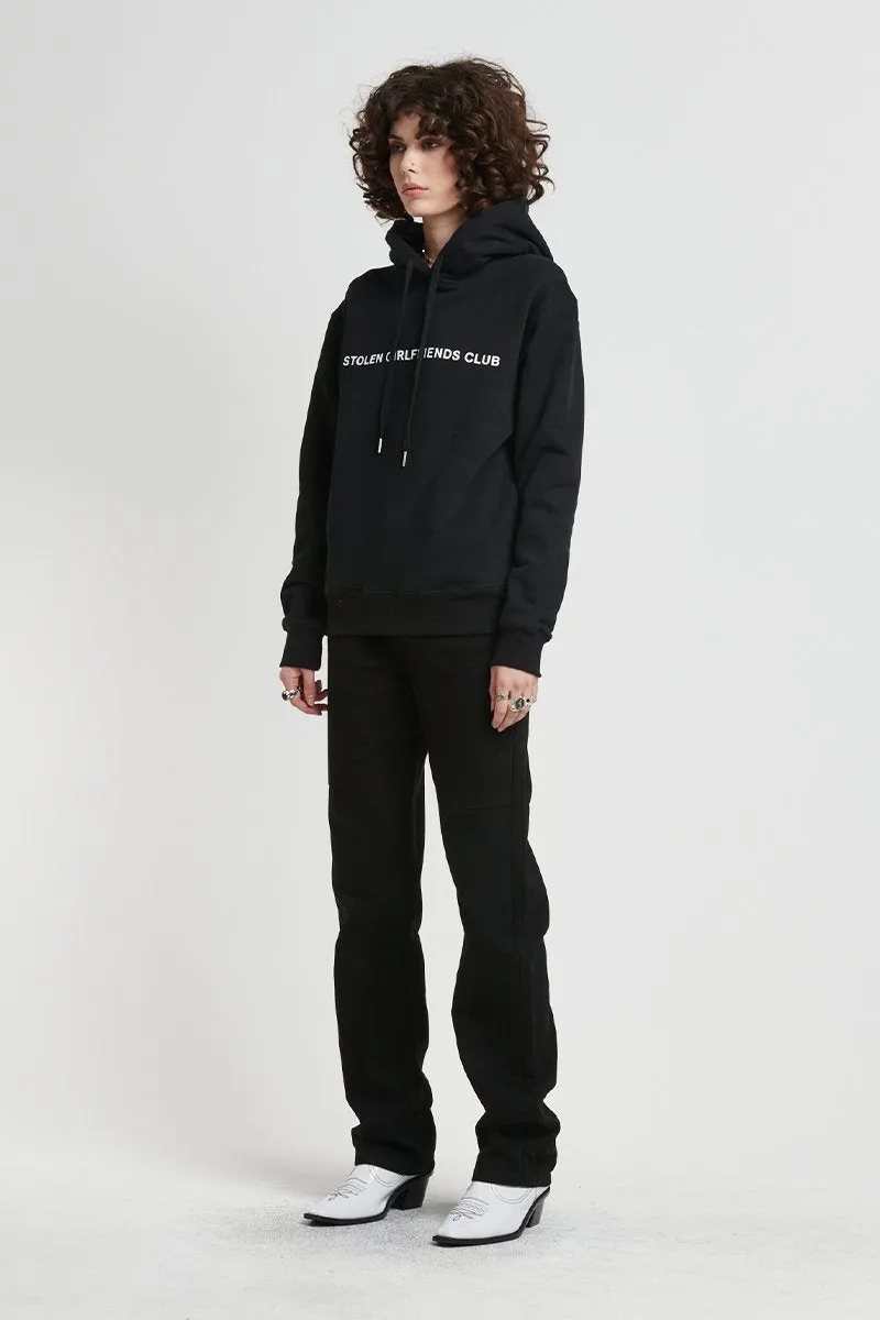 Stolen Girlfriends Club Texrt Logo Black Hoodie