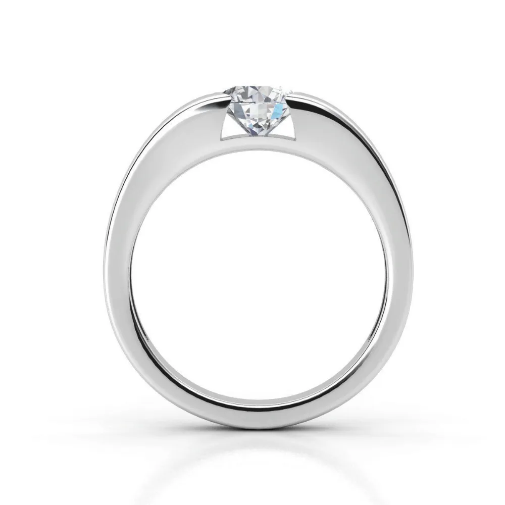 The Prestige Solitaire Band – 3 Carat Centerpiece