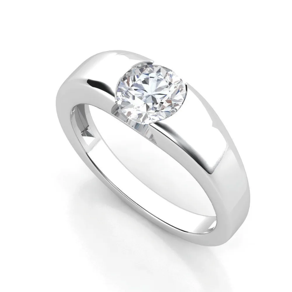 The Prestige Solitaire Band – 3 Carat Centerpiece