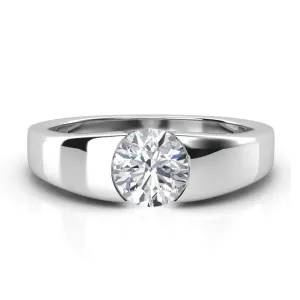 The Prestige Solitaire Band – 3 Carat Centerpiece