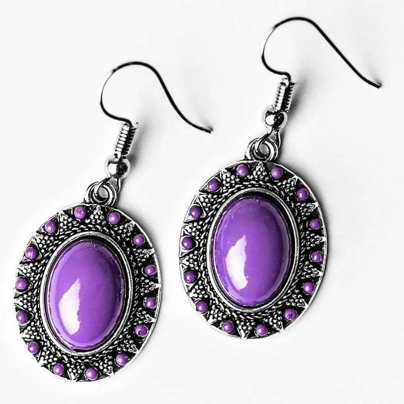 The Sun is Up Purple Earrings