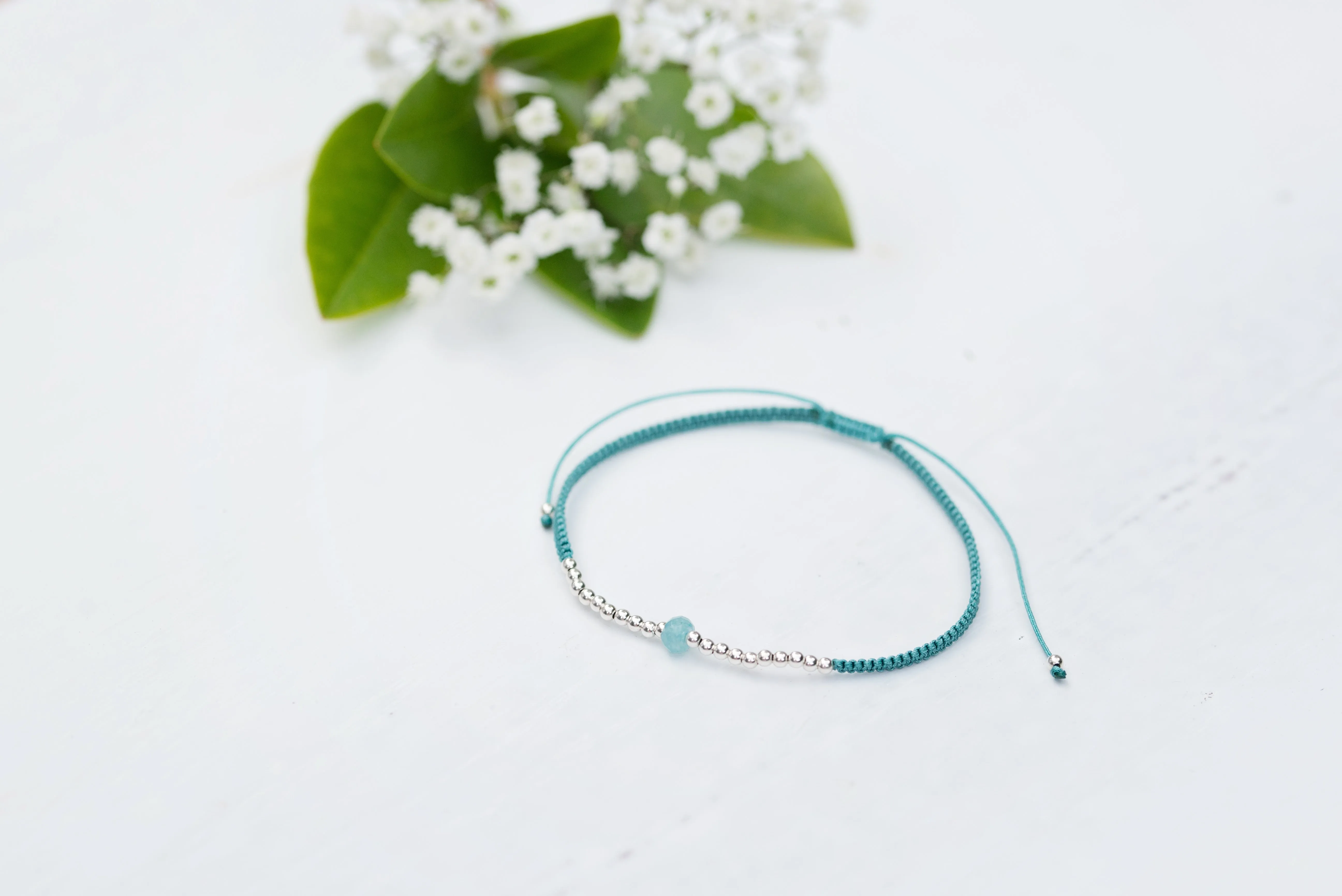 Tiny Silver Dot Bracelet