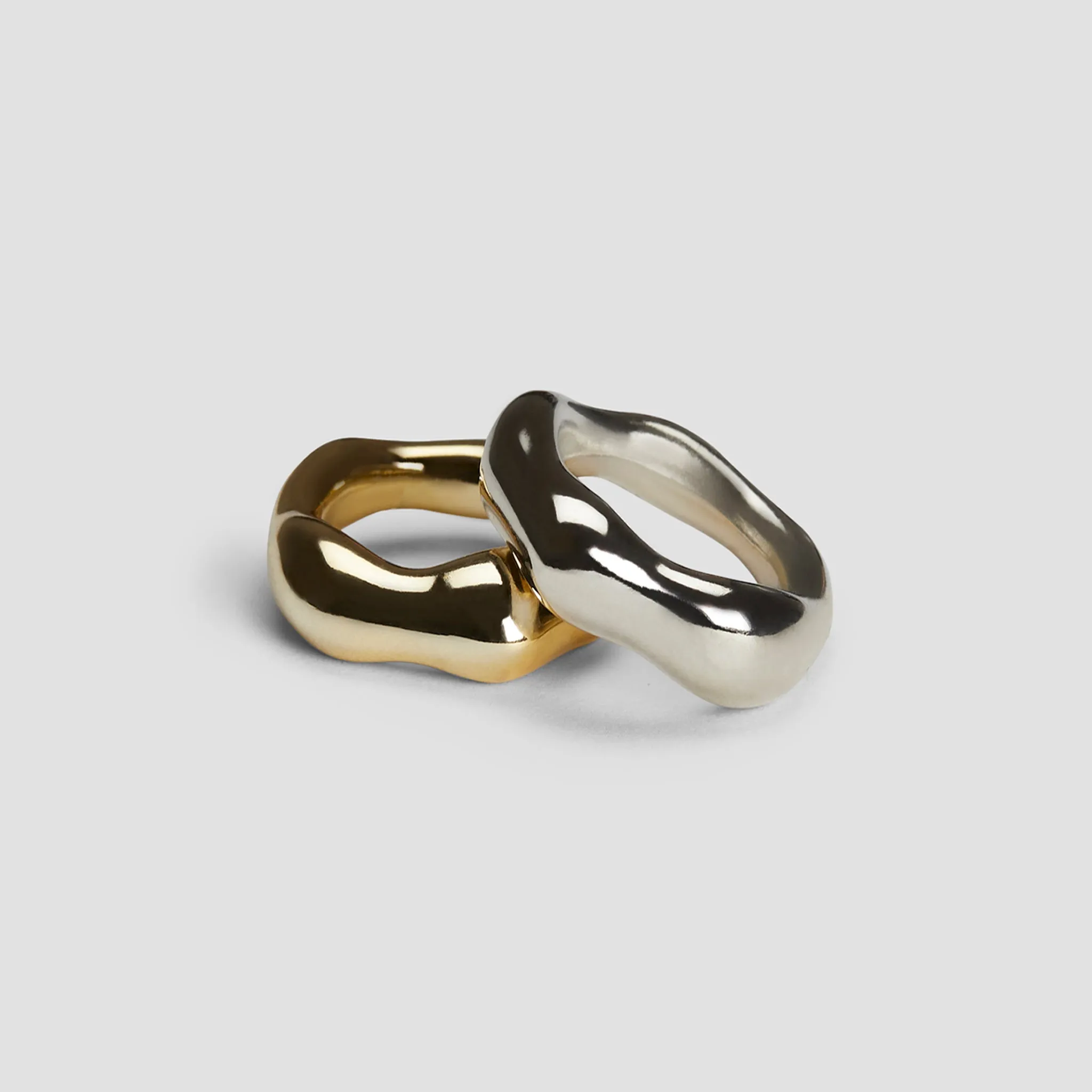 Two-Tone Duo Bands Resin Ring