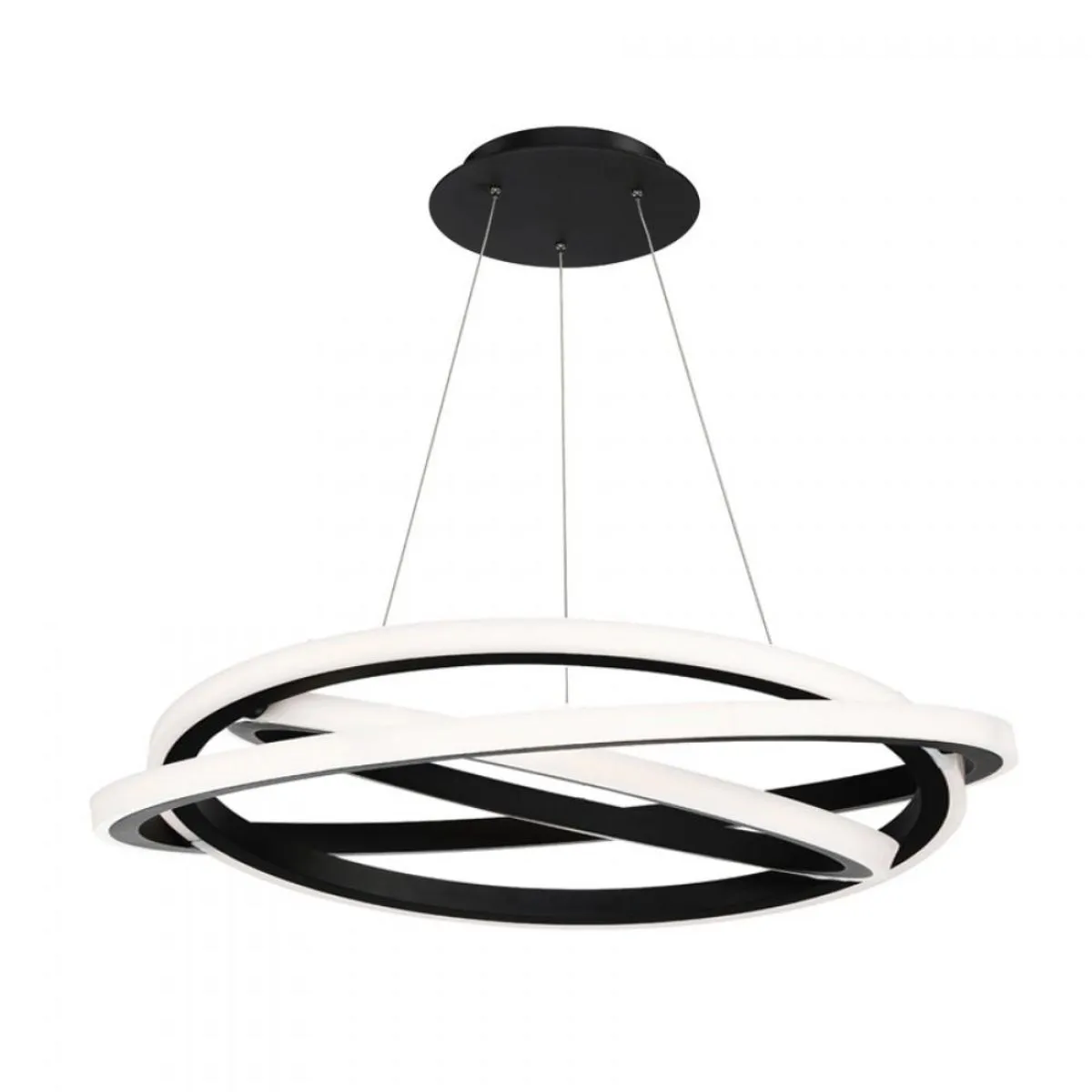 Veloce 38 in. LED Chandelier Black Finish