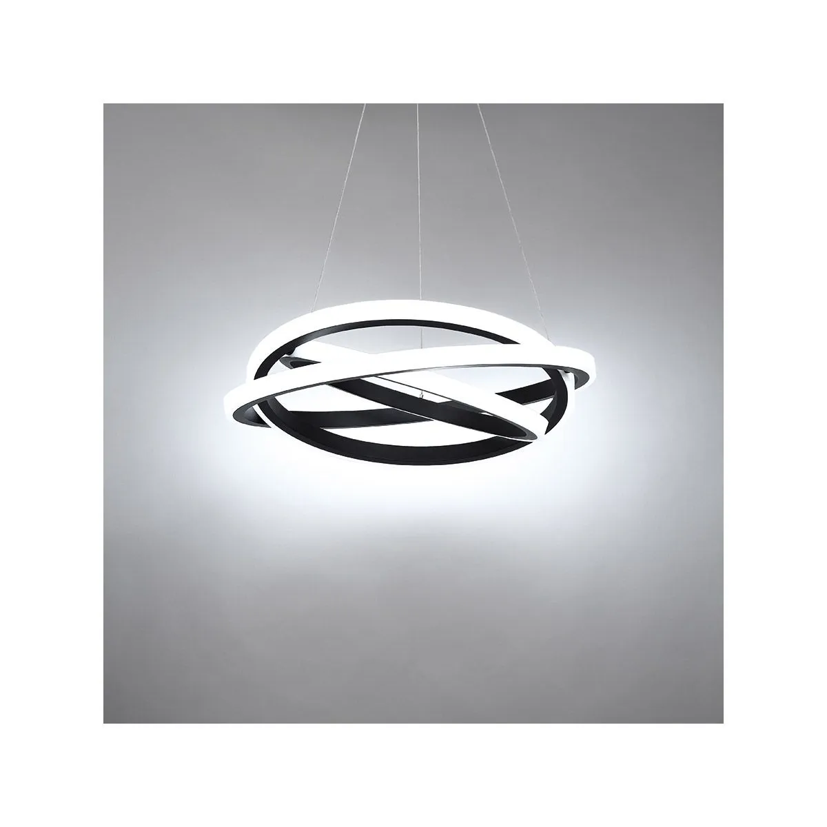 Veloce 38 in. LED Chandelier Black Finish