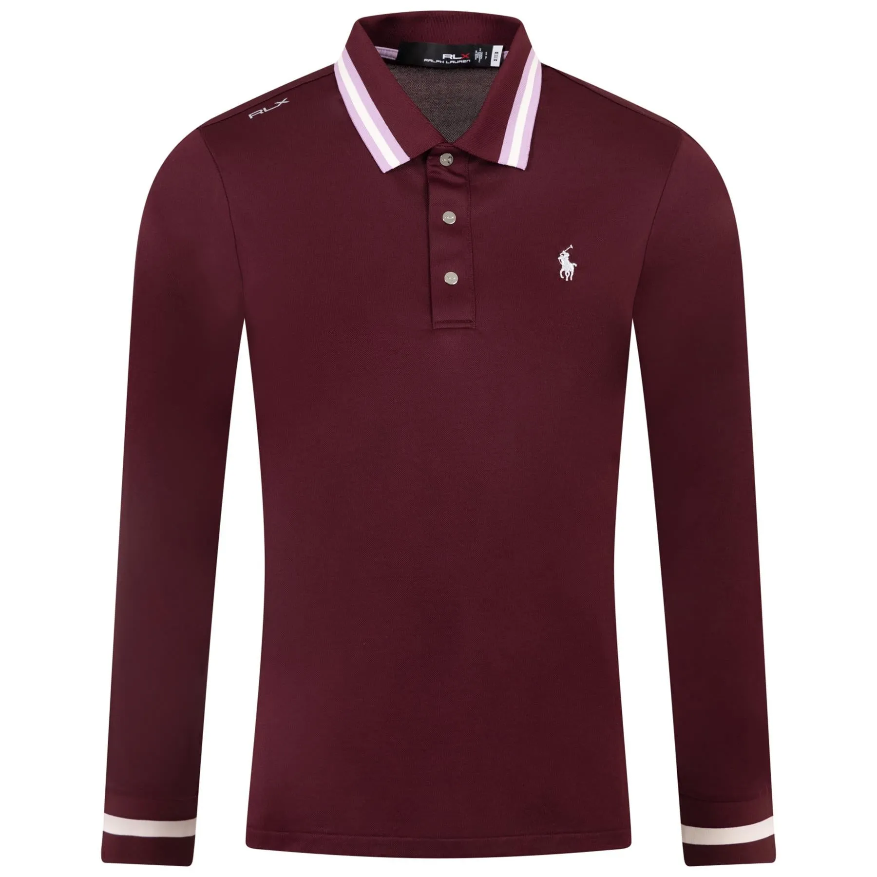 Womens LS Tour Pique Val Polo Harvard Wine/Light Mauve - AW23